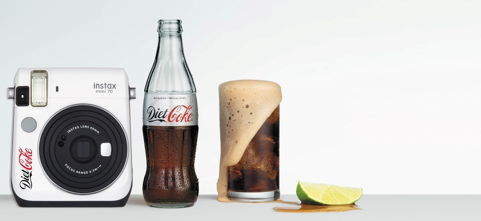 Branded cameras diet coke